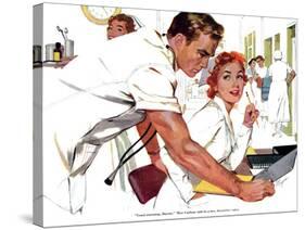 Even Doctors Are Human  - Saturday Evening Post "Leading Ladies", April 3, 1954 pg.26-Robert Meyers-Stretched Canvas