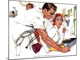Even Doctors Are Human  - Saturday Evening Post "Leading Ladies", April 3, 1954 pg.26-Robert Meyers-Mounted Giclee Print