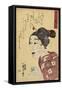 Even Though She Looks Old, She is Really Young, 1847-48 (Colour Woodblock Print)-Utagawa Kuniyoshi-Framed Stretched Canvas
