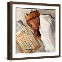 Even When I’m Sleeping - Boy-Salaam Muhammad-Framed Art Print