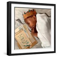 Even When I’m Sleeping - Boy-Salaam Muhammad-Framed Art Print