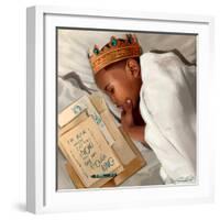 Even When I’m Sleeping - Boy-Salaam Muhammad-Framed Art Print