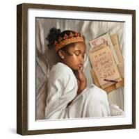 Even When I’m Sleeping - Girl-Salaam Muhammad-Framed Art Print