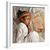 Even When I’m Sleeping - Girl-Salaam Muhammad-Framed Art Print