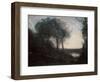 Evening, 1850-1860S-Jean-Baptiste-Camille Corot-Framed Giclee Print