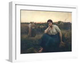 Evening, 1860-Jules Breton-Framed Giclee Print