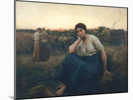 Evening, 1860-Jules Breton-Mounted Giclee Print