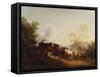 Evening; a Landscape with Cattle Returning Home-Thomas Gainsborough-Framed Stretched Canvas