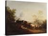 Evening; a Landscape with Cattle Returning Home-Thomas Gainsborough-Stretched Canvas