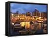 Evening across Spinola Bay with Restaurants, St. Julian`S, Malta, Mediterranean, Europe-Stuart Black-Framed Stretched Canvas