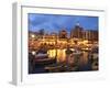 Evening across Spinola Bay with Restaurants, St. Julian`S, Malta, Mediterranean, Europe-Stuart Black-Framed Photographic Print