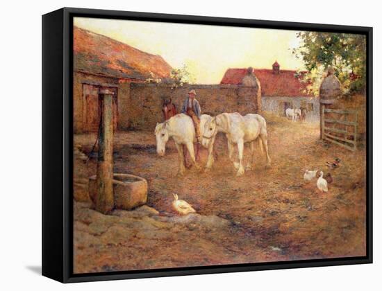Evening after a Hot Day, 1896 (Oil on Canvas)-Joseph Harold Swanwick-Framed Stretched Canvas
