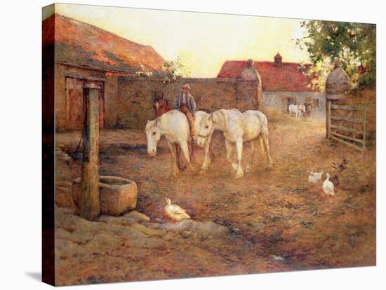 Evening after a Hot Day, 1896 (Oil on Canvas)-Joseph Harold Swanwick-Stretched Canvas