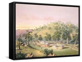 Evening at Angaston, South Australia, 1846-George French Angas-Framed Stretched Canvas