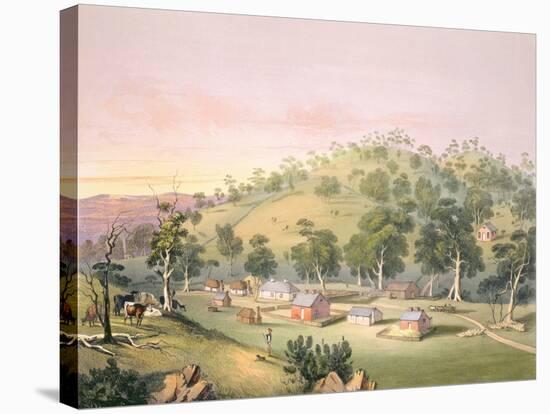 Evening at Angaston, South Australia, 1846-George French Angas-Stretched Canvas