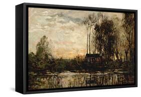 Evening at Bas Meudon, 1874-Charles Francois Daubigny-Framed Stretched Canvas