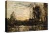 Evening at Bas Meudon, 1874-Charles Francois Daubigny-Stretched Canvas