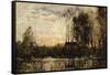 Evening at Bas Meudon, 1874-Charles Francois Daubigny-Framed Stretched Canvas