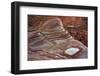 Evening at Fire Wave Rock Formation in Valley of Fire Sp, Nevada, USA-Michel Hersen-Framed Photographic Print