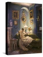 Evening at Home-Edward John Poynter-Stretched Canvas