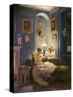 Evening at Home-Edward John Poynter-Stretched Canvas