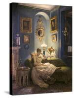 Evening at Home-Edward John Poynter-Stretched Canvas