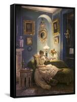 Evening at Home-Edward John Poynter-Framed Stretched Canvas