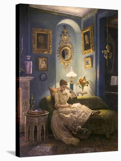 Evening at Home-Edward John Poynter-Stretched Canvas