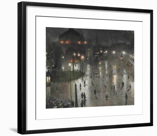 Evening at Kongens Nytorv, Copenhagen-Michael Ancher-Framed Premium Giclee Print