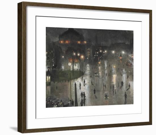 Evening at Kongens Nytorv, Copenhagen-Michael Ancher-Framed Premium Giclee Print