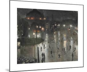 Evening at Kongens Nytorv, Copenhagen-Michael Ancher-Mounted Premium Giclee Print