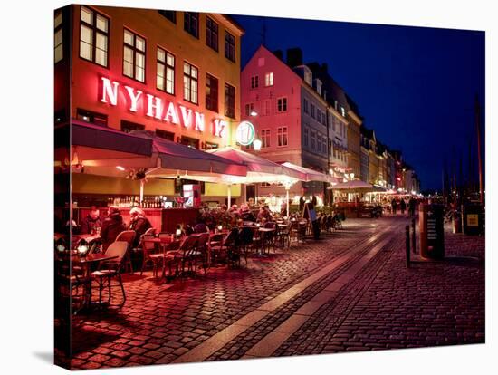 Evening at Nyhavn, Copenhagen, Denmark, Scandinavia, Europe-Jim Nix-Stretched Canvas