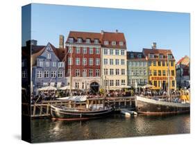 Evening at Nyhavn Harbour, Copenhagen, Denmark, Scandinavia, Europe-Jean Brooks-Stretched Canvas