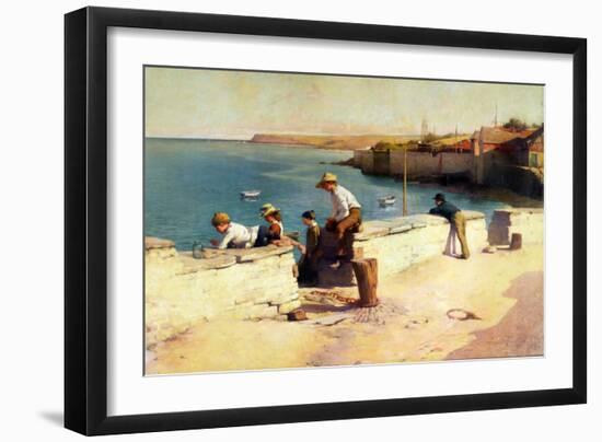 Evening at Padstow, 1890-Sir Samuel Henry William Llewelyn-Framed Giclee Print