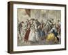 Evening at Paris Opera, France, 19th Century-null-Framed Giclee Print