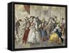 Evening at Paris Opera, France, 19th Century-null-Framed Stretched Canvas