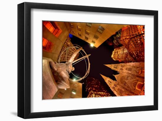 Evening at Rockefeller Center-null-Framed Art Print