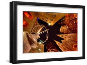 Evening at Rockefeller Center-null-Framed Art Print