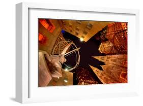 Evening at Rockefeller Center-null-Framed Art Print