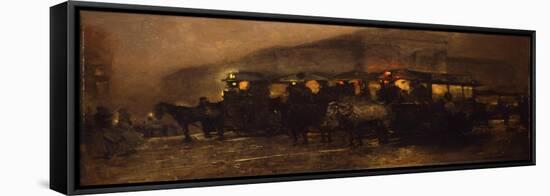 Evening at Square-George Hendrik Breitner-Framed Stretched Canvas