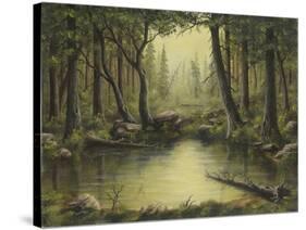 Evening at the Creek-Robert Wavra-Stretched Canvas