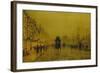 Evening at the Docks of Glasgow-John Atkinson Grimshaw-Framed Giclee Print