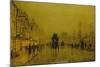 Evening at the Docks of Glasgow-John Atkinson Grimshaw-Mounted Giclee Print