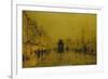 Evening at the Docks of Glasgow-John Atkinson Grimshaw-Framed Giclee Print