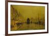 Evening at the Docks of Glasgow-John Atkinson Grimshaw-Framed Giclee Print