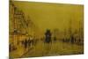 Evening at the Docks of Glasgow-John Atkinson Grimshaw-Mounted Giclee Print