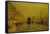 Evening at the Docks of Glasgow-John Atkinson Grimshaw-Framed Stretched Canvas