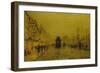 Evening at the Docks of Glasgow-John Atkinson Grimshaw-Framed Giclee Print