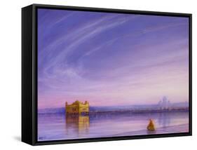 Evening at the Golden Temple, Amritsar-Derek Hare-Framed Stretched Canvas