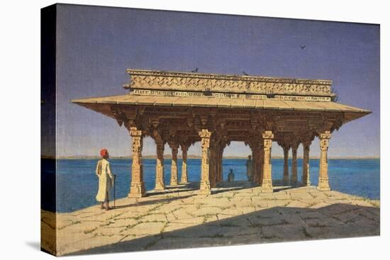 Evening at the Lake (Jaipur District of Rajasthan State, Indi), 1874-Vasili Vasilyevich Vereshchagin-Stretched Canvas